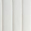 Miri White and Dark Wood Boucle Fabric Bed