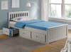 Mission Grey Wooden Storage Bed Frame - 3ft Single