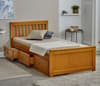 Mission Honey Pine Wooden Storage Bed