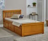 Mission Honey Pine Wooden Storage Bed