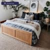 Mission Waxed Pine Wooden Storage Bed Frame - 4ft6 Double