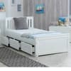 Mission White Wooden Storage Bed