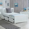 Mission White Wooden Storage Bed