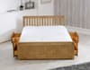 Mission Waxed Pine Wooden Storage Bed Frame - 4ft6 Double