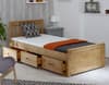 Mission Waxed Pine Wooden Storage Bed Frame - 4ft6 Double