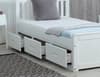 Mission White Wooden Storage Bed Frame - 4ft6 Double