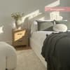 Monaco White Boucle Fabric Ottoman Bed