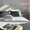 Monaco White Boucle Fabric Ottoman Bed