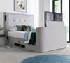 Monaco Light Grey Fabric Electric Media TV Bed