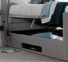 Monaco Light Grey Fabric Electric Media TV Bed