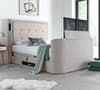 Monaco Oatmeal Fabric Electric Media TV Bed