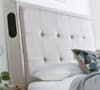 Monaco Oatmeal Fabric Electric Media TV Bed