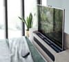 Monaco Oatmeal Fabric Electric Media TV Bed