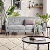 Monza Dove Grey Fabric 3 Seater Sofa