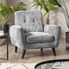 Monza Dove Grey Fabric Armchair