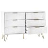 Murano White 6 Drawer Chest