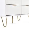 Murano White 6 Drawer Chest