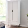 Murano White 2 Door Combination Wardrobe