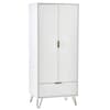 Murano White 2 Door Combination Wardrobe