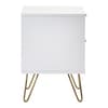 Murano White 2 Drawer Bedside Table
