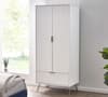 Murano White 2 Door Combination Wardrobe