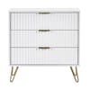 Murano White 3 Drawer Chest