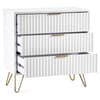 Murano White 3 Drawer Chest