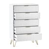 Murano White 5 Drawer Chest