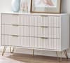 Murano White 6 Drawer Chest