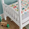 American White Finish Solid Pine Wooden Bunk Bed