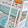 American White Finish Solid Pine Wooden Bunk Bed