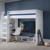 Nebula White High Sleeper Bed with Theo Mattress Included