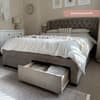 Newton Warm Stone Velvet 4 Drawer Storage Bed
