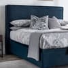 Newton Blue Velvet Ottoman Bed