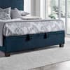 Newton Blue Velvet Ottoman Bed