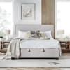 Newton Stone Grey Fabric Ottoman Bed