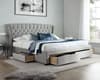 Newton Grey Velvet 4 Drawer Storage Bed