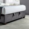 Newton Dark Grey Velvet Ottoman Bed
