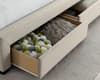 Newton Warm Stone Velvet 4 Drawer Storage Bed