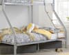 Nexus Silver Finish Metal Triple Sleeper Bunk Bed