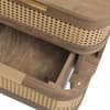 Noah Oak 2 Drawer Rattan Bedside Table