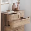 Noah Oak 5 Drawer Rattan Chest of Drawers