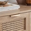 Noah Oak 5 Drawer Rattan Chest of Drawers