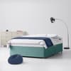 Duck Egg Blue Fabric Divan Bed