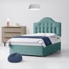 Duck Egg Fabric Divan Bed & Victor Button Headboard