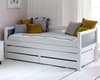Nordic White and Grey Day Bed with Guest Bed and Storage Drawers