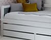 Nordic White and Grey Day Bed with Guest Bed and Storage Drawers