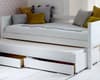 Nordic White Day Bed with Guest Bed and Storage Drawers