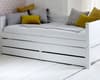 Nordic Groove White Day Bed with Guest Bed and Storage Drawers
