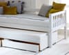 Nordic Slatted White Day Bed with Guest Bed and Storage Drawers